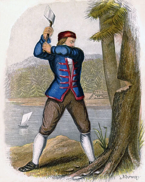 Norwegian Woodcutter, 1809. Artist: W Dickes