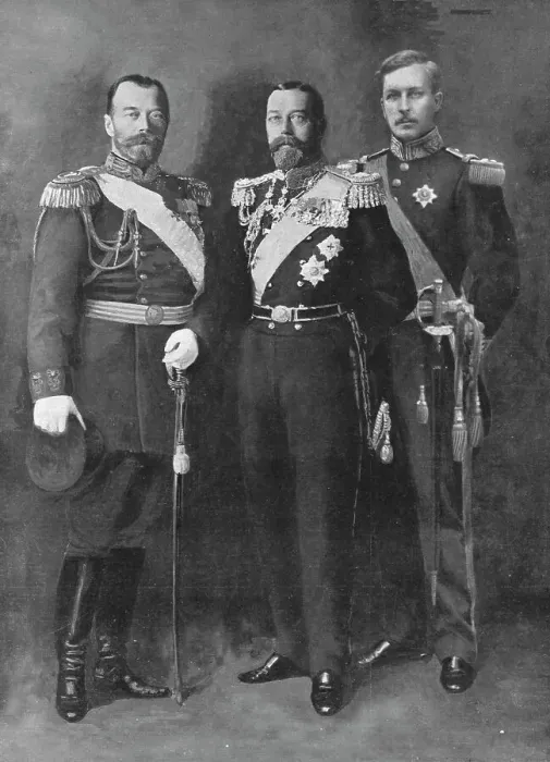 Framed Print : Nos Grands Allies; Nicolas II, George V, Albert I Roi des Belges, 1914. Creator: Unknown Framed Print : Nos Grands Allies; Nicolas II, George V, Albert I Roi des Belges, 1914. Creator: Unknown