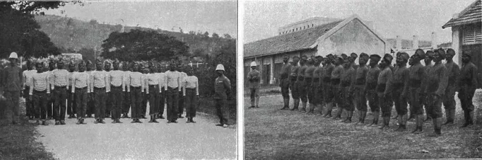 Framed Print : Nos recrues d'asie, d'Afrique et d'oceanie; En Oceanie : les premiers tirailleurs indigenes...1916 Creator: Unknown Framed Print : Nos recrues d'asie, d'Afrique et d'oceanie; En Oceanie : les premiers tirailleurs indigenes...1916 Creator: Unknown