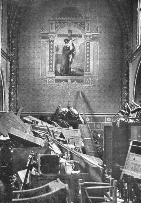 Framed Print : Nos villes a sac; La chapelle d'un etablissement religieux de la rue Victor-Hugo, profanee, 1918. Creator: Unknown Framed Print : Nos villes a sac; La chapelle d'un etablissement religieux de la rue Victor-Hugo, profanee, 1918. Creator: Unknown