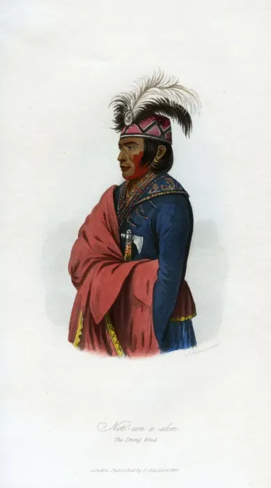 Framed Print : Not-een-a-akm, The Strong Wind, the interpreter, 1848. Artist: Harris Framed Print : Not-een-a-akm, The Strong Wind, the interpreter, 1848. Artist: Harris