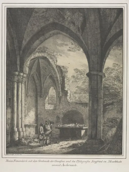Framed Print : Notable Buildings of the Middle Ages in Germany: Ruins of the Church of the Virgin Framed Print : Notable Buildings of the Middle Ages in Germany: Ruins of the Church of the Virgin