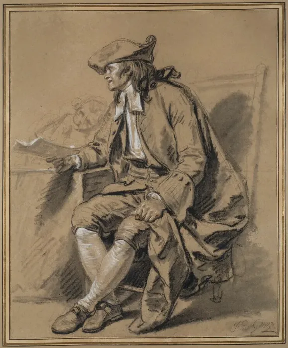 Framed Print : The Notary: A Study for The Marriage Contract, 1761. Creator: Jean-Baptiste Greuze Framed Print : The Notary: A Study for The Marriage Contract, 1761. Creator: Jean-Baptiste Greuze