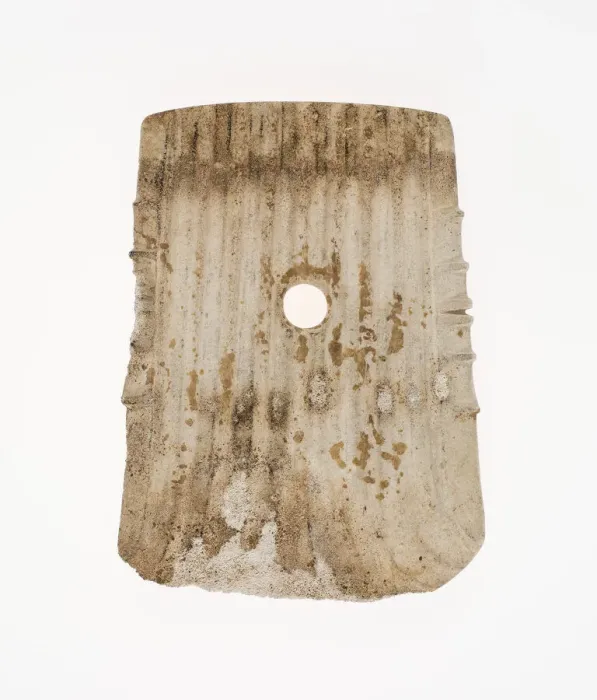 Framed Print : Notched and Grooved Axe, Shang dynasty (c. 1600-1046 BC), late 2nd millennium B. C