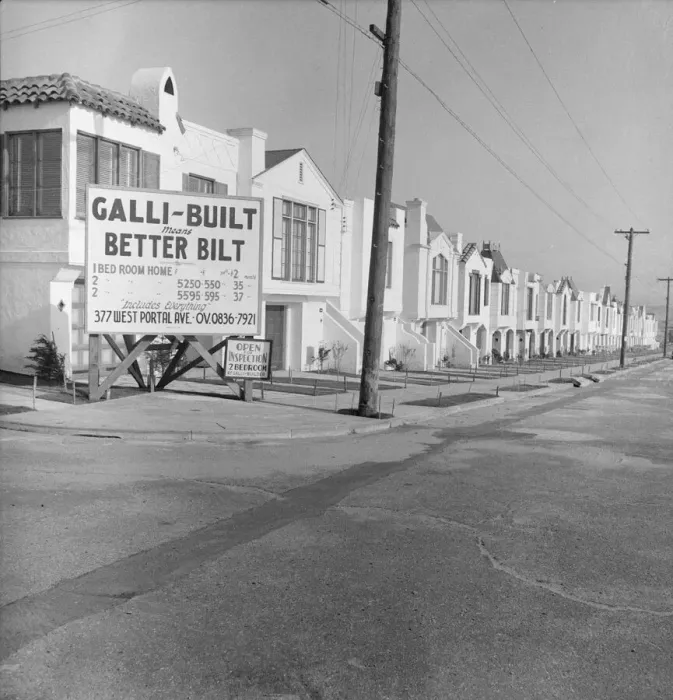 Framed Print : Note on modern architecture and home building, San Francisco, California, 1939. Creator: Dorothea Lange Framed Print : Note on modern architecture and home building, San Francisco, California, 1939. Creator: Dorothea Lange