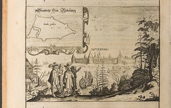Noteborg (Illustration from Travels to the Great Duke of Muscovy and the King of Persia by Adam Ol Artist: Rothgiesser, Christian Lorenzen (?-1659)