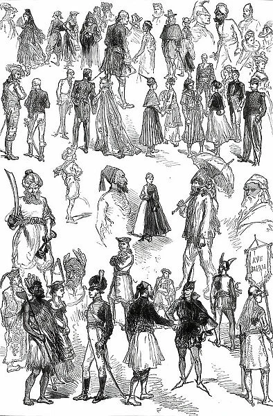 Notes at the Fancy-Dress Ball at Dublin Castle, 1876. Creator: Unknown