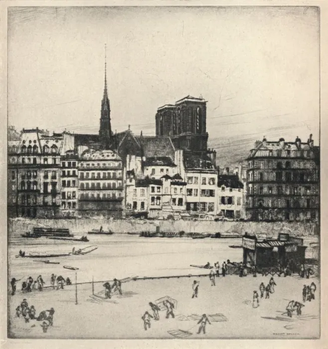 Framed Print : Notre-Dame, 1915. Artist: William Walker Framed Print : Notre-Dame, 1915. Artist: William Walker