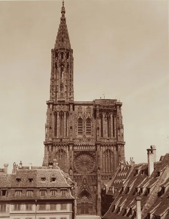 Framed Print : Notre Dame Cathedral, Strasbourg, between 1867 and 1870. Creator: Adolphe Braun Framed Print : Notre Dame Cathedral, Strasbourg, between 1867 and 1870. Creator: Adolphe Braun