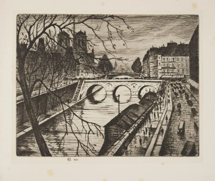 Framed Print : Notre Dame, Les Quais de Paris, pub. 1931. Creator: Christopher Richard Wynne Nevinson Framed Print : Notre Dame, Les Quais de Paris, pub. 1931. Creator: Christopher Richard Wynne Nevinson