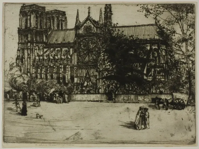 Framed Print : Notre Dame, Paris, 1900. Creator: Donald Shaw MacLaughlan Framed Print : Notre Dame, Paris, 1900. Creator: Donald Shaw MacLaughlan