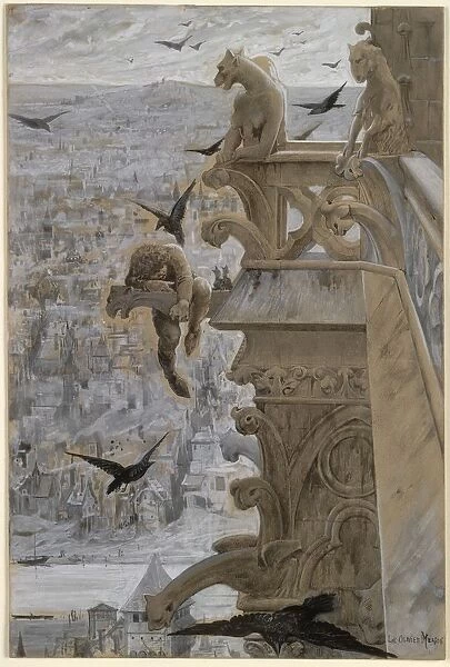 Notre-Dame de Paris, c. 1881. Creator: Luc-Olivier Merson (French, 1846-1920)