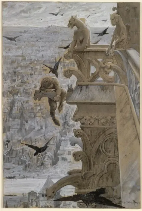 Framed Print : Notre-Dame de Paris, c. 1881. Creator: Luc-Olivier Merson (French, 1846-1920) Framed Print : Notre-Dame de Paris, c. 1881. Creator: Luc-Olivier Merson (French, 1846-1920)