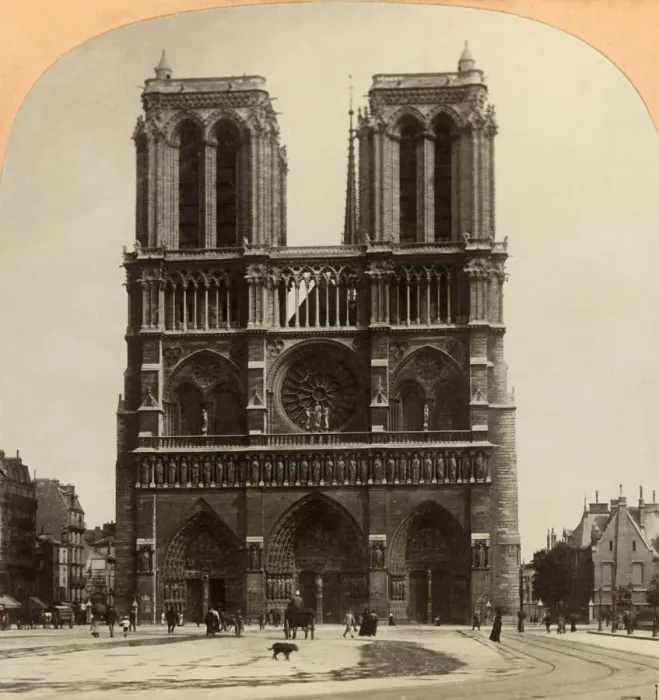 Framed Print : Notre Dame, Paris, France, 1897. Creator: Keystone View Company Framed Print : Notre Dame, Paris, France, 1897. Creator: Keystone View Company