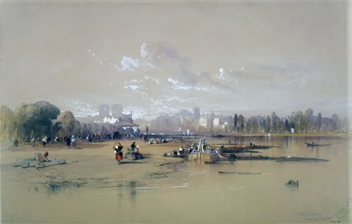 Framed Print : Notre Dame from the Pont du Jardin du Roi, Paris, c1835-1890. Artist: Thomas Miles Richardson II Framed Print : Notre Dame from the Pont du Jardin du Roi, Paris, c1835-1890. Artist: Thomas Miles Richardson II