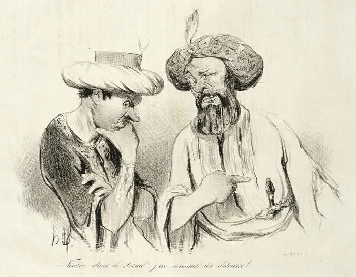Framed Print : Nourri dans le sérail, j'en connais les détours (Bajaset), 1841. Creator: Honore Daumier Framed Print : Nourri dans le sérail, j'en connais les détours (Bajaset), 1841. Creator: Honore Daumier