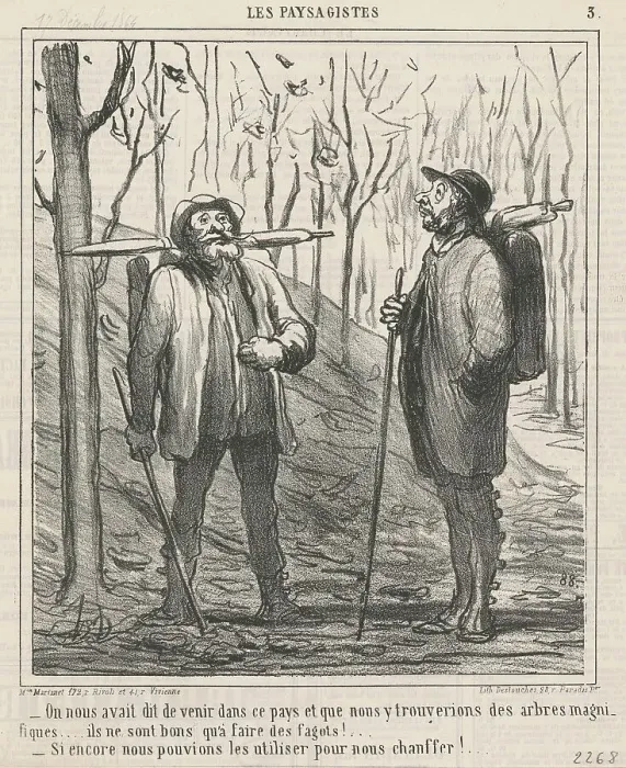 Framed Print : On nous avait dit de venir dans ce pays... 19th century. Creator: Honore Daumier Framed Print : On nous avait dit de venir dans ce pays... 19th century. Creator: Honore Daumier
