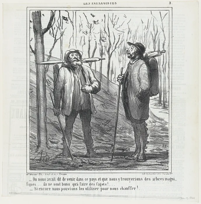 Framed Print : On nous avait dit de venir dans ce pays... 1864. Creator: Honore Daumier Framed Print : On nous avait dit de venir dans ce pays... 1864. Creator: Honore Daumier