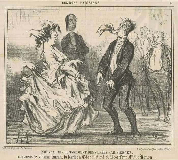 Framed Print : Nouveau divertissement des soirées, 19th century. Creator: Honore Daumier Framed Print : Nouveau divertissement des soirées, 19th century. Creator: Honore Daumier