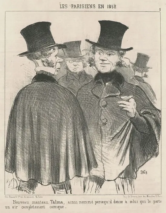 Framed Print : Nouveau manteau talma, 19th century. Creator: Honore Daumier Framed Print : Nouveau manteau talma, 19th century. Creator: Honore Daumier