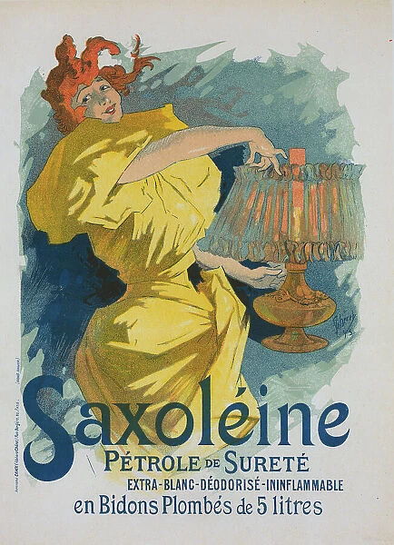 Nouvelle affiche pour la 'Saxoléine'. c1896. Creator: Jules Cheret. Nouvelle affiche pour la 'Saxoléine'. c1896. Creator: Jules Cheret
