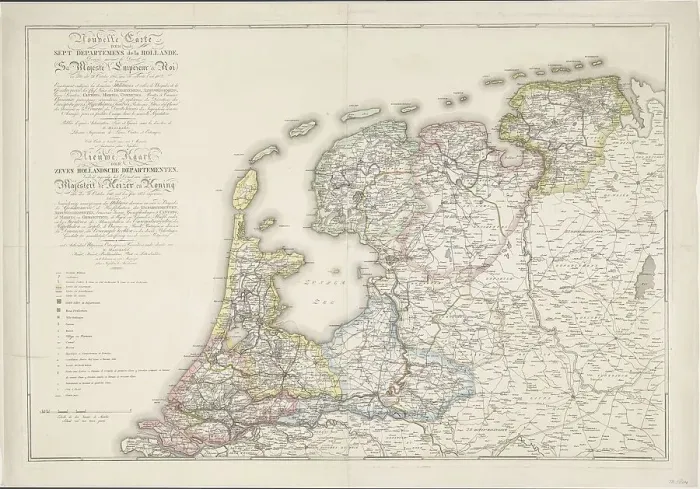 Framed Print : Nouvelle Carte des Sept Departemens de la Hollande / New map of the seven Dutch...(1811-1812). Creator: Jan Gerritsz. Visser Framed Print : Nouvelle Carte des Sept Departemens de la Hollande / New map of the seven Dutch...(1811-1812). Creator: Jan Gerritsz. Visser
