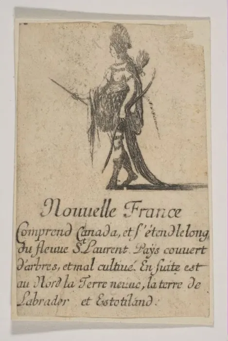 Framed Print : Nouvelle France, 1644. Creator: Stefano della Bella Framed Print : Nouvelle France, 1644. Creator: Stefano della Bella
