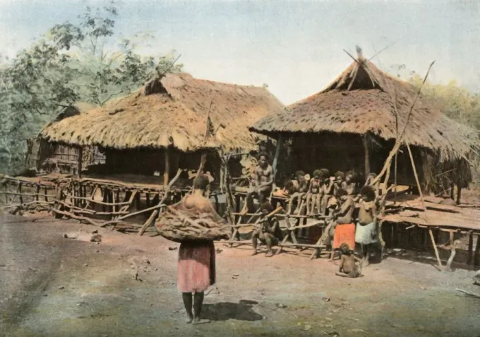 Framed Print : Nouvelle-Guinee. Karapuna. Village Indigene, (Papua New Guinea. Karapuna. Native Village), 1900 Framed Print : Nouvelle-Guinee. Karapuna. Village Indigene, (Papua New Guinea. Karapuna. Native Village), 1900