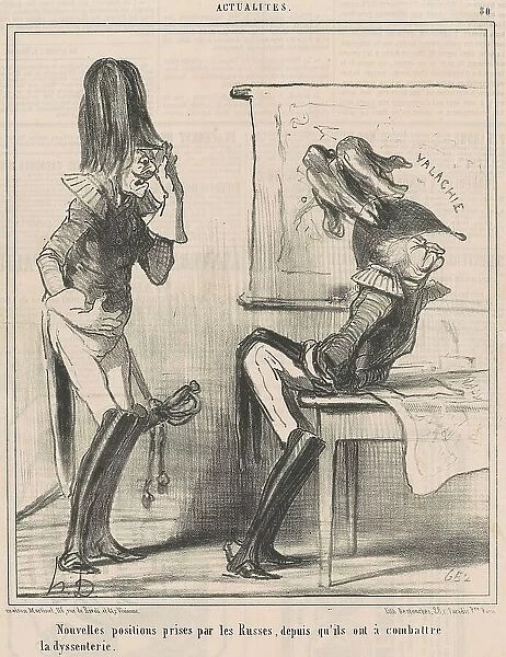 Nouvelles positions prises par les russes... 19th century. Creator: Honore Daumier