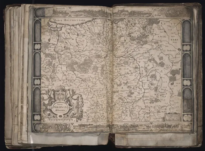 Framed Print : Nova Poloniae delineation (Map of Poland), c. 1629-1630. Artist: Hondius, Jodocus (1563-1612)