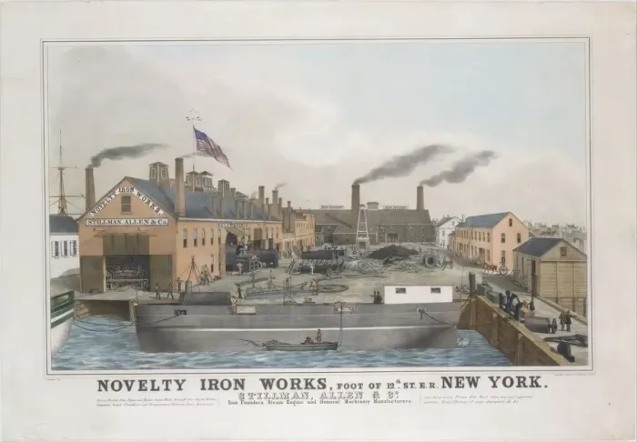 Framed Print : Novelty Iron works, Foot of 12th St. E. R. New York. Stillman, Allen & Co Framed Print : Novelty Iron works, Foot of 12th St. E. R. New York. Stillman, Allen & Co