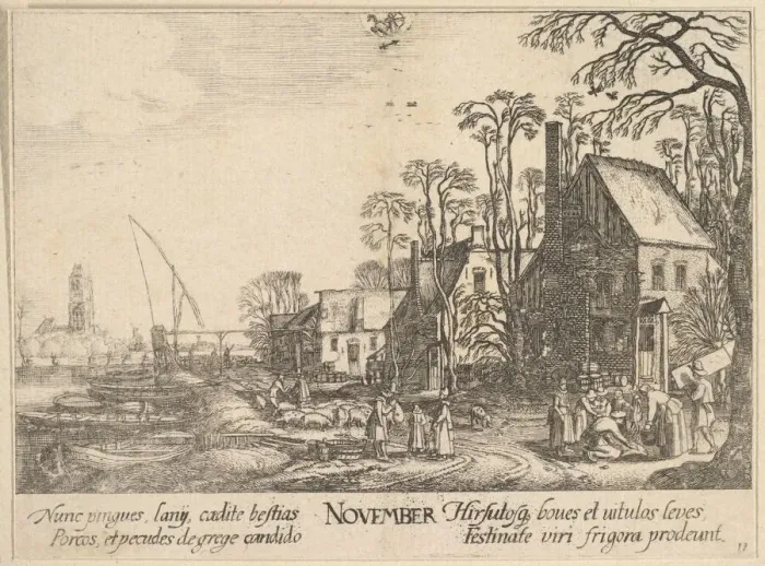 Framed Print : November, 1628-29. Creator: Wenceslaus Hollar Framed Print : November, 1628-29. Creator: Wenceslaus Hollar