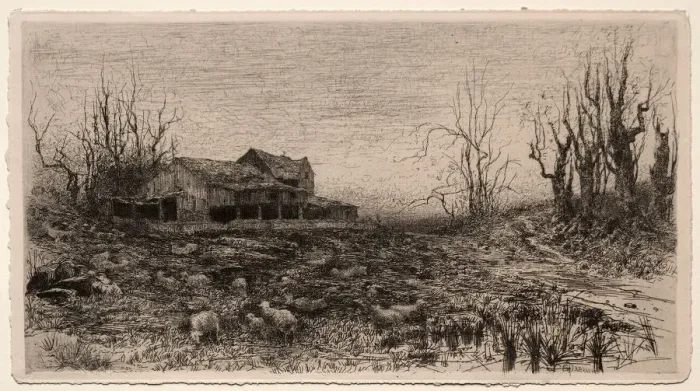 Framed Print : November, 1880. Creator: Stephen Parrish (American, 1846-1938) Framed Print : November, 1880. Creator: Stephen Parrish (American, 1846-1938)