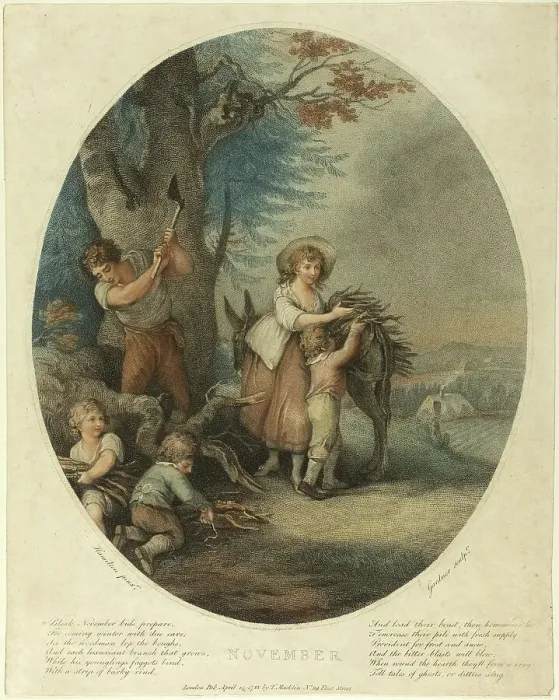 Framed Print : November, April 14, 1788. Creator: William Nelson Gardiner Framed Print : November, April 14, 1788. Creator: William Nelson Gardiner