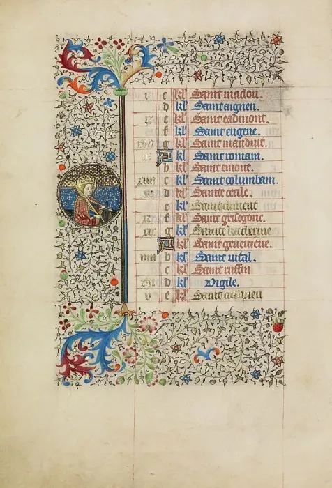 Framed Print : November Calendar Page: Saint Catherine; Book of Hours, about 1440-1450. Creator: Workshop of the Bedford Master Framed Print : November Calendar Page: Saint Catherine; Book of Hours, about 1440-1450. Creator: Workshop of the Bedford Master
