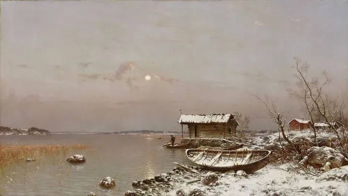 Framed Print : November Evening, 1889. Creator: Hjalmar Munsterhjelm Framed Print : November Evening, 1889. Creator: Hjalmar Munsterhjelm