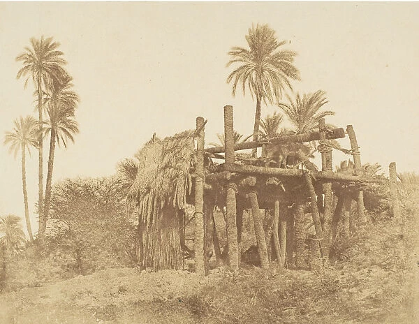 Nubian Sakkieh, or Water Wheel, ca. 1856. Creator: Attributed to Robert Murray