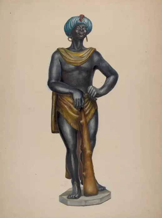 Framed Print : Nubian Slave Figure, c. 1937. Creator: Walter Hochstrasser Framed Print : Nubian Slave Figure, c. 1937. Creator: Walter Hochstrasser
