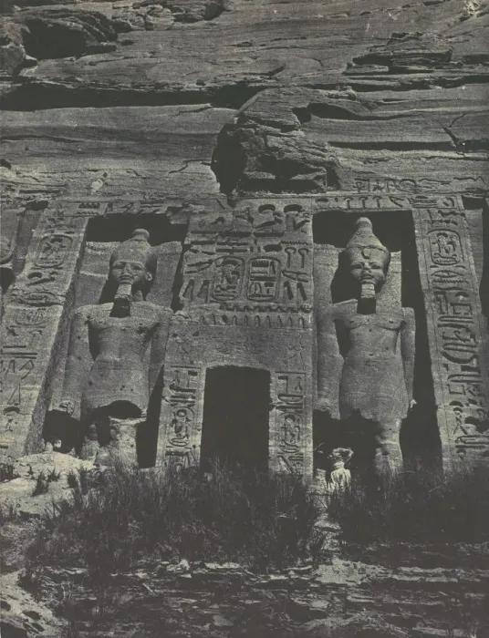 Framed Print : Nubie. Ibsamboul. Entree du Speos d Hathor, 1850. Creator: Maxime du Camp Framed Print : Nubie. Ibsamboul. Entree du Speos d Hathor, 1850. Creator: Maxime du Camp