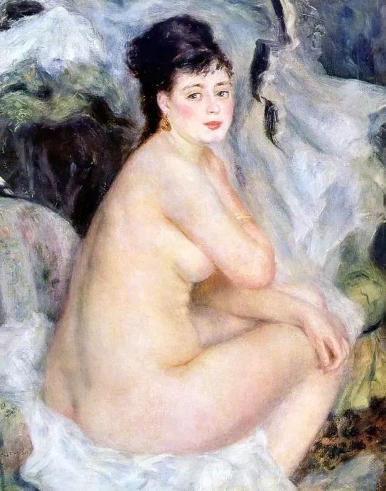 Framed Print : Nude, 1876. Artist: Pierre-Auguste Renoir Framed Print : Nude, 1876. Artist: Pierre-Auguste Renoir