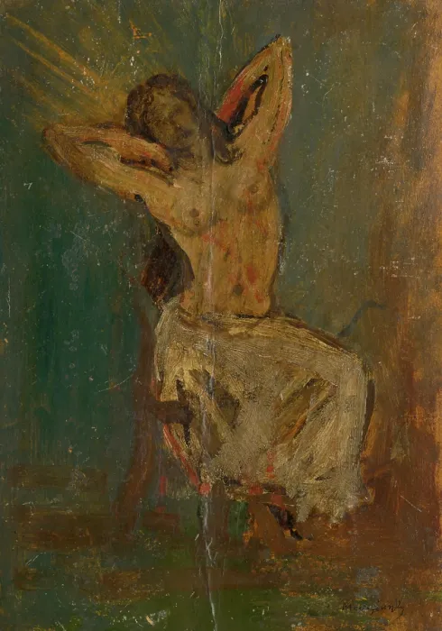 Framed Print : Nude, 1880-1900. Creator: Ladislav Mednyanszky Framed Print : Nude, 1880-1900. Creator: Ladislav Mednyanszky
