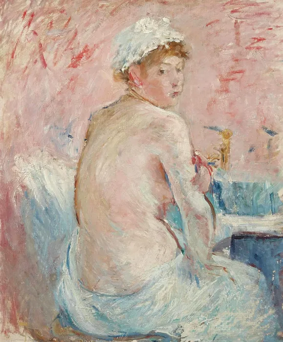 Framed Print : Nude from the back, 1885. Creator: Morisot, Berthe (1841-1895) Framed Print : Nude from the back, 1885. Creator: Morisot, Berthe (1841-1895)
