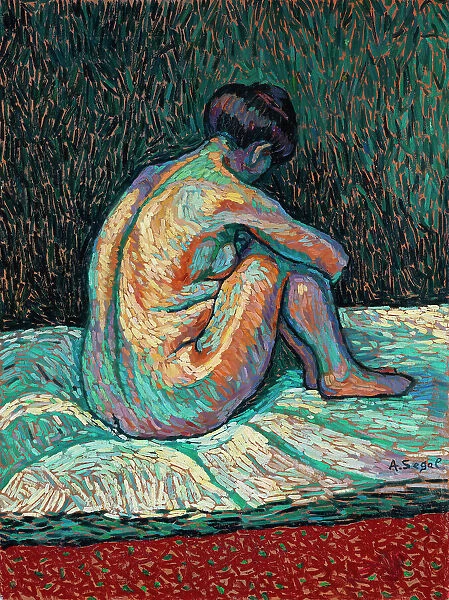 Nude from the Back, c. 1910. Creator: Segal, Arthur (1875-1944)
