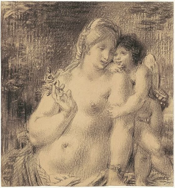 Nude with Cupid, 1860s-1870s. Creator: William P. Babcock