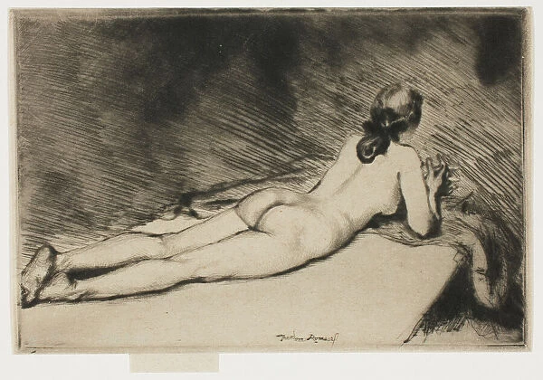 Nude Figure Lying Down, 1906. Creator: Theodore Roussel