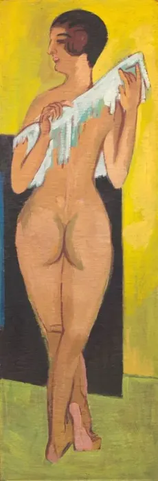 Framed Print : Nude Figure [reverse], 1907. Creator: Ernst Kirchner