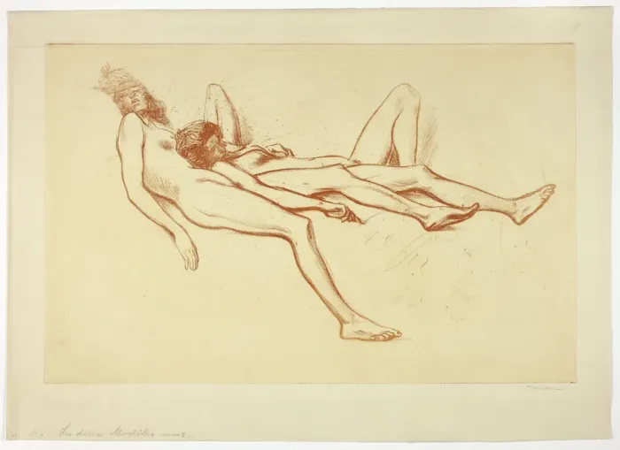 Framed Print : Two Nude Models, 1902. Creator: Theophile Alexandre Steinlen Framed Print : Two Nude Models, 1902. Creator: Theophile Alexandre Steinlen