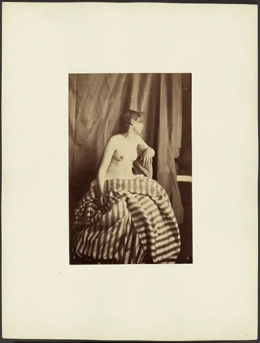 Framed Print : Nude study, 1853-1854. Creator: Eugene Durieu Framed Print : Nude study, 1853-1854. Creator: Eugene Durieu