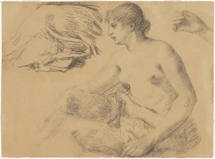 Framed Print : Nude Study, 1860s-1870s. Creator: William P. Babcock Framed Print : Nude Study, 1860s-1870s. Creator: William P. Babcock