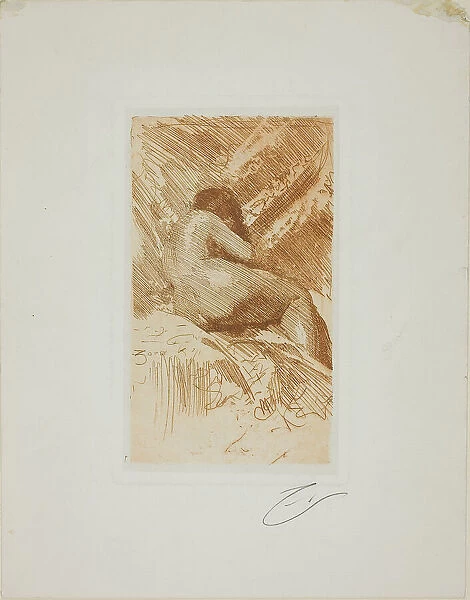 Nude Study, 1884. Creator: Anders Leonard Zorn